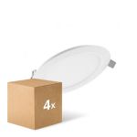 Fordelspakke 4x Ledvance LED Downlight Slim Runde DN155 12W 1020lm 120D - 830 Varm Hvid | 169mm 