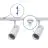 Bright Choice Komplet sæt 1-Fase Rail 1 Meter Hvid | incl. 2x Spot + GU10 2700K 3W Dæmpbar + Endedæksel, Strømstik